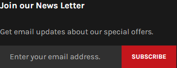 Join our Newsletter footer widget with an email input and Subscribe button